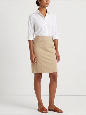 H&M Beige Pencil Knee-Length Skirt - Women's